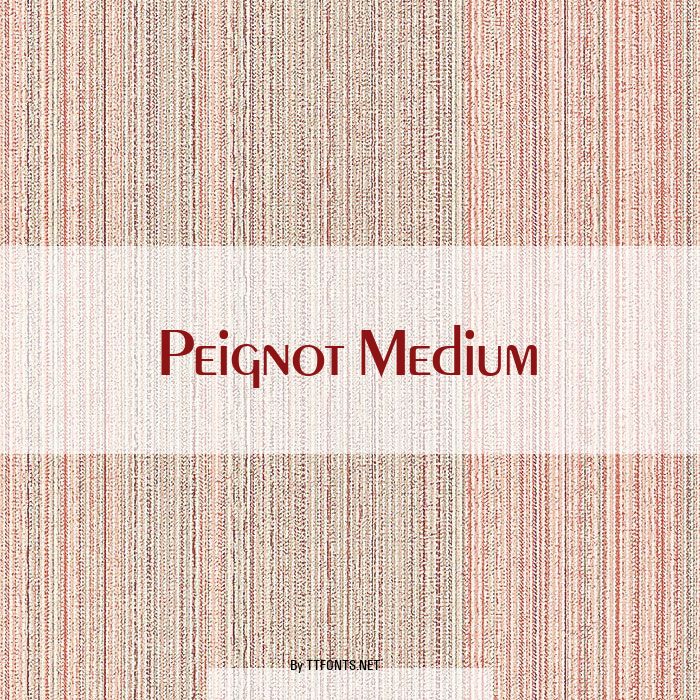 Peignot Medium example